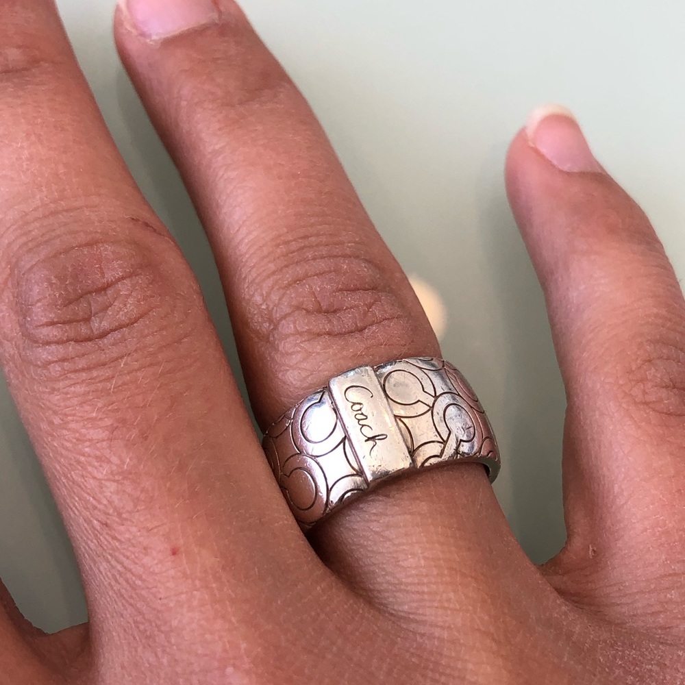 Coach ring size 8 sterling silver